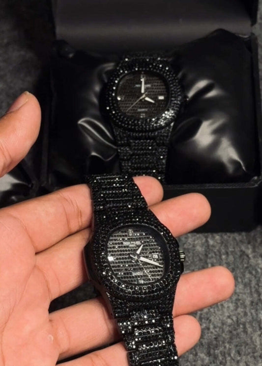 Patek Philippe Iced-Toned Black Diamond Watch