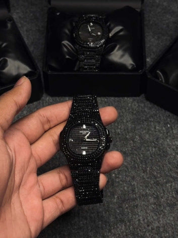 Patek Philippe Iced-Toned Black Diamond Watch